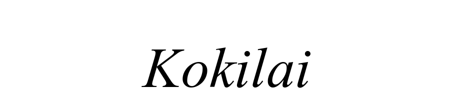 Kokila Italic cкачати шрифт безкоштовно